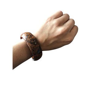 WOMEN'S SNAKE SKIN LEATHER BANGLE BRACELET